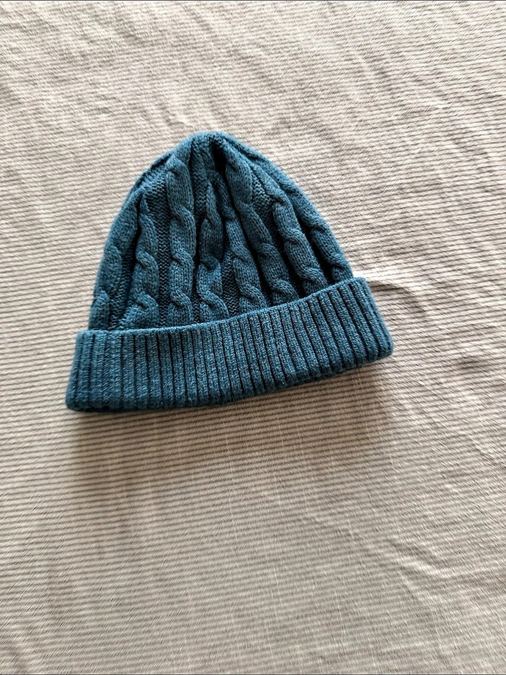 Carhartt Cable Knit Cuffed Beanie in Blue